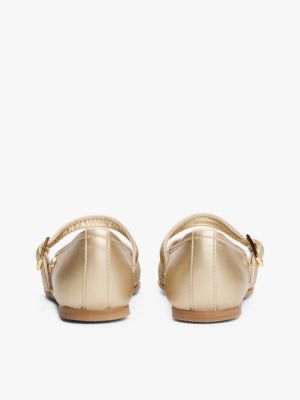 gold glitter mary jane ballerinas for girls tommy hilfiger