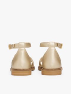 Glitter Bow Strap Sandals — Gold 4
