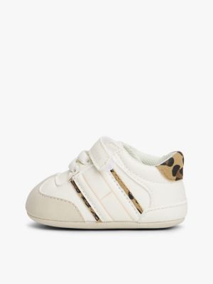 baskets contrastées à scratch blanc pour filles tommy hilfiger