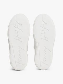 Metallic Trim Lace-Up Trainers — White 5