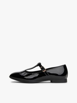 ballerines vernies à bride en t noir pour filles tommy hilfiger