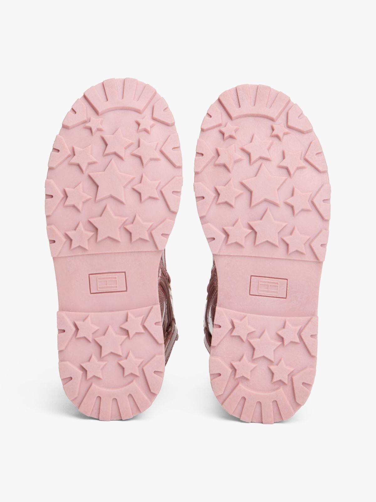 Patent Cleat Lace-Up Ankle Boots — Pink