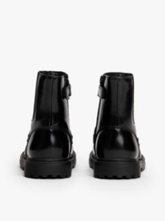 Horsebit Cleat Zip-Up Chelsea Boots — Black 4