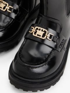 Horsebit Cleat Zip-Up Chelsea Boots — Black 6