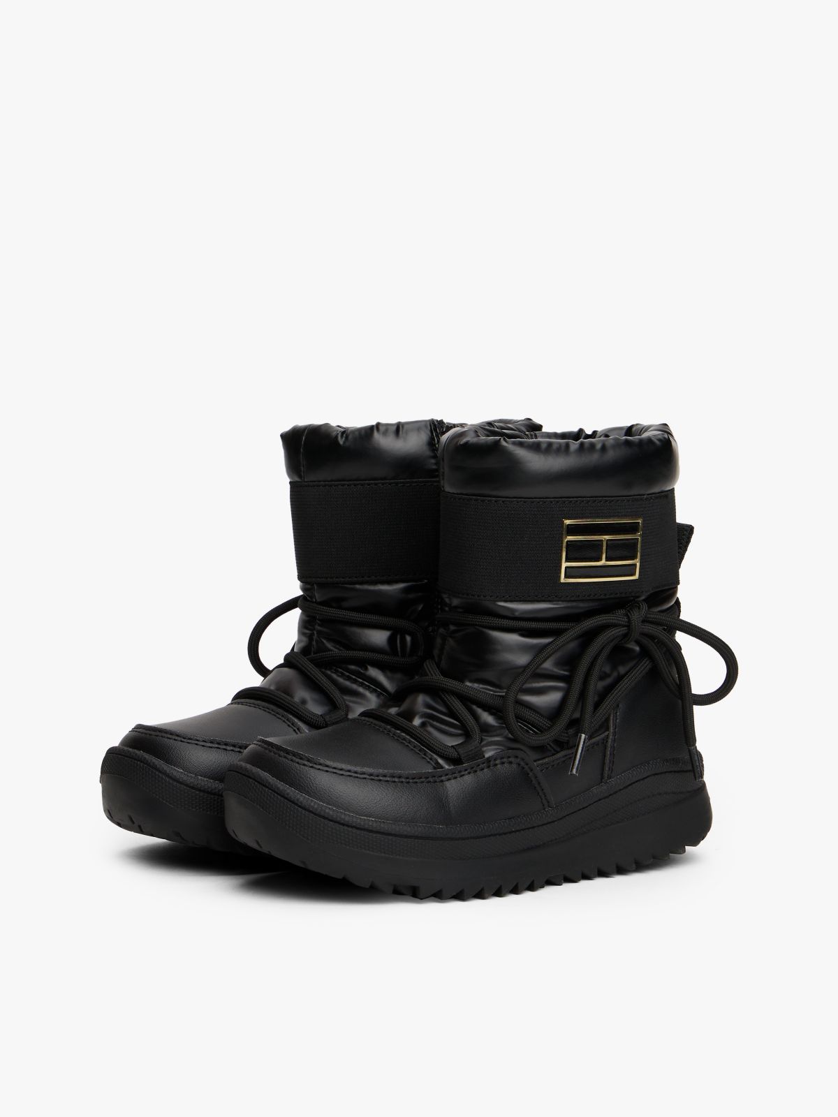 Waterproof Fine Cleat Snow Boots — Black
