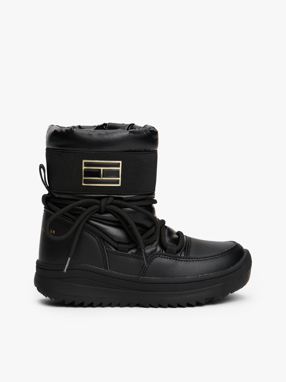 Waterproof Fine Cleat Snow Boots — Black