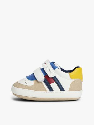 multi colour-blocked hook and loop trainers for boys tommy hilfiger