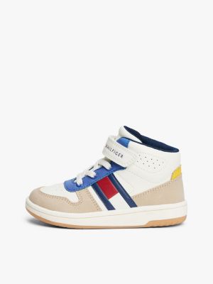 zapatillas altas con diseño color block multicolor de diseño inclusivo infantil tommy hilfiger