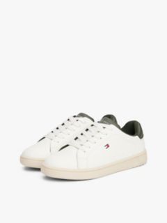 Flag Embroidery Lace-Up Trainers — White 2