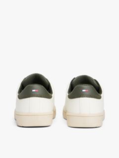 Flag Embroidery Lace-Up Trainers — White 4