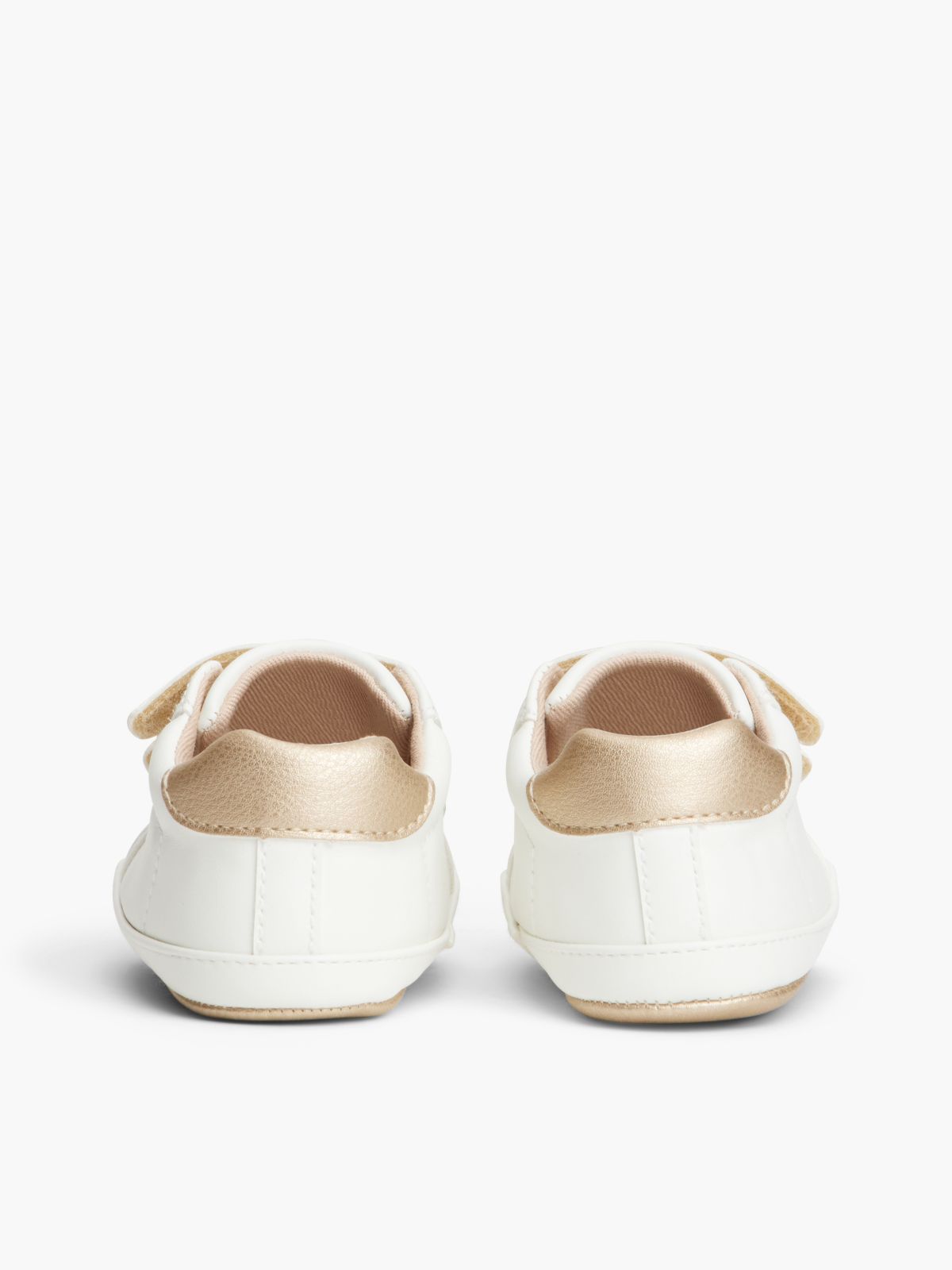Tonal Flag Metallic Trainers — White