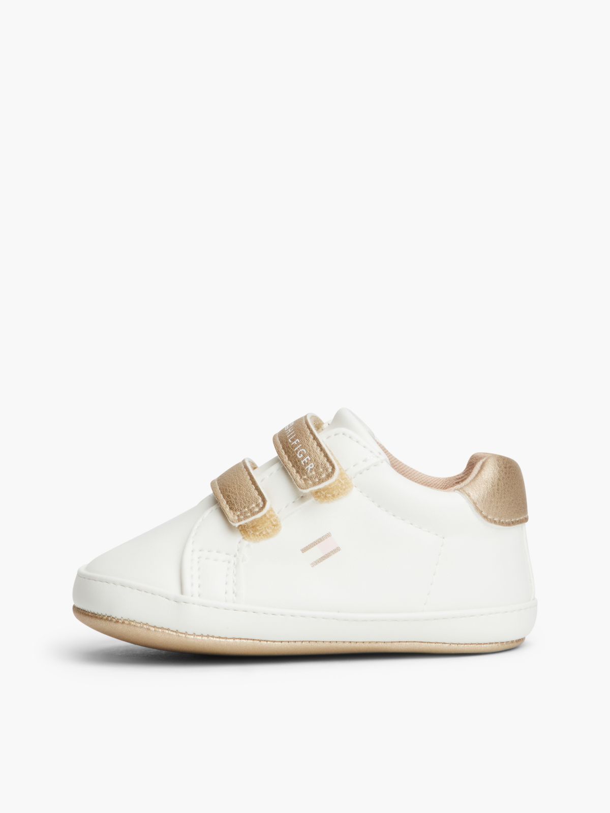 Tonal Flag Metallic Trainers — White
