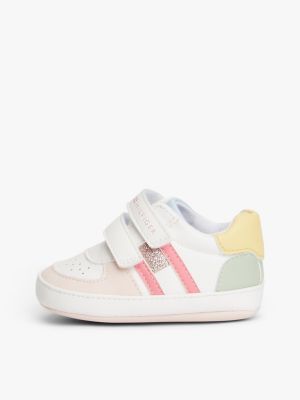 multi glitter flag colour pop trainers for girls tommy hilfiger