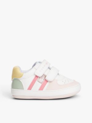 multi glitter flag colour pop trainers for girls tommy hilfiger