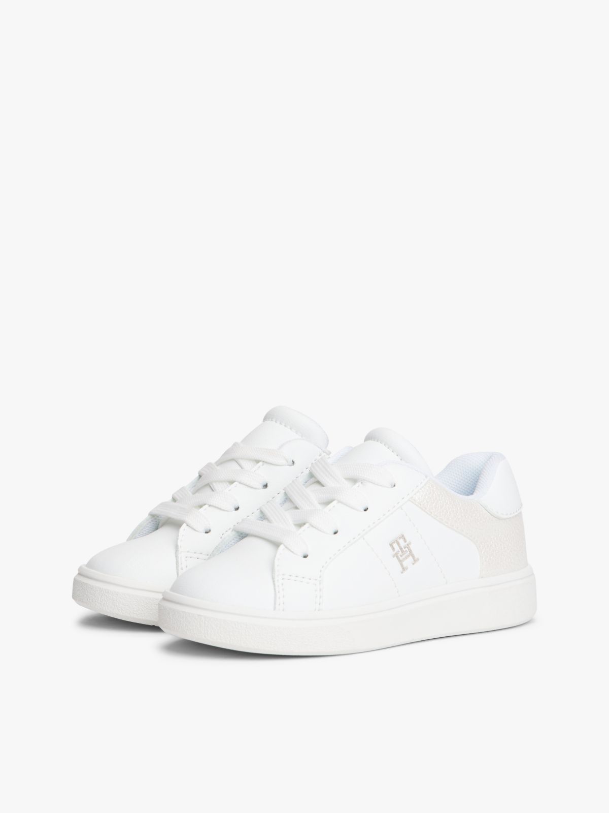TH Monogram Zip Trainers — White