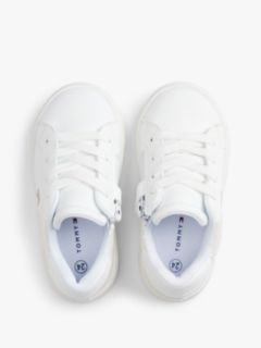 TH Monogram Zip Trainers — White 3