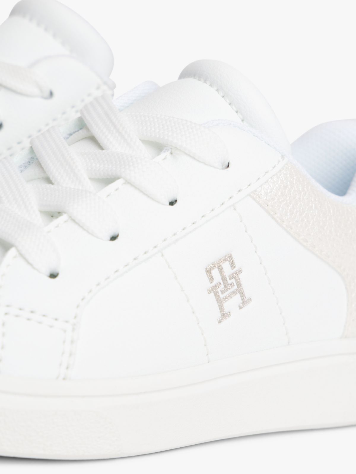 TH Monogram Zip Trainers — White