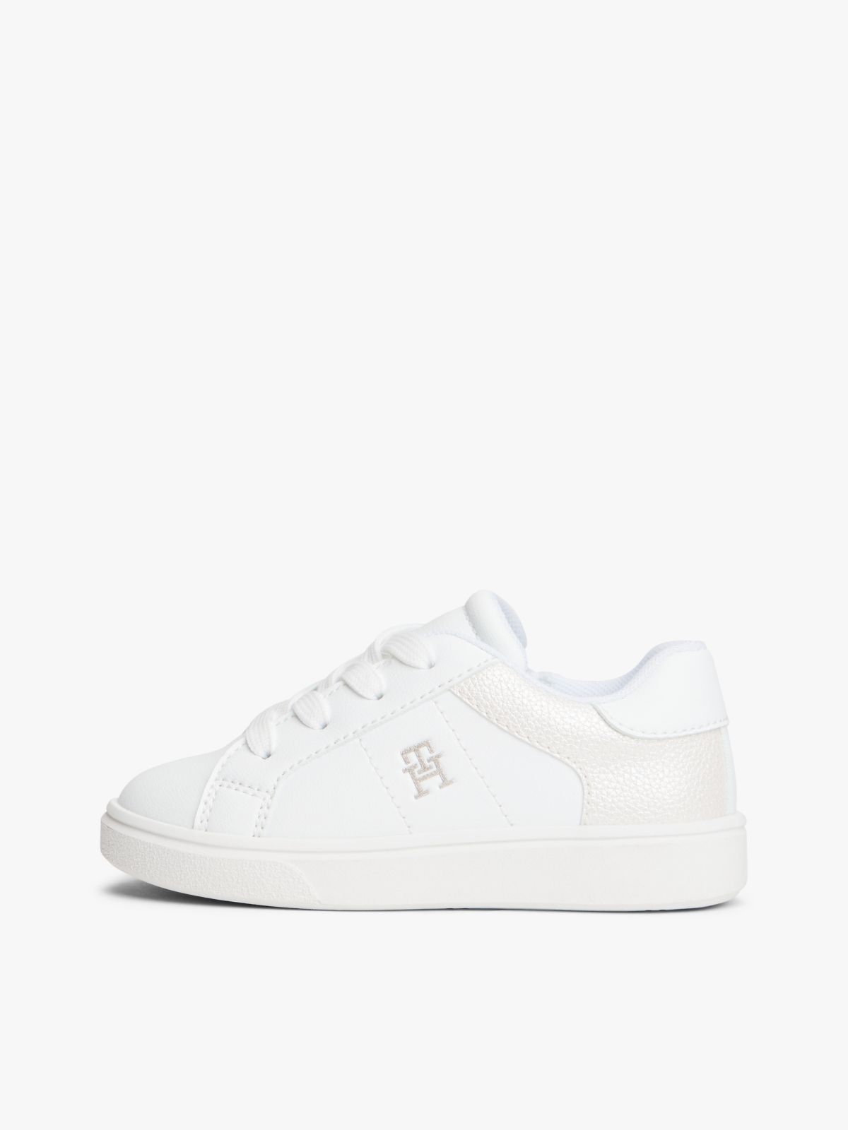 TH Monogram Zip Trainers — White