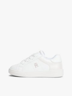 TH Monogram Zip Trainers — White 7