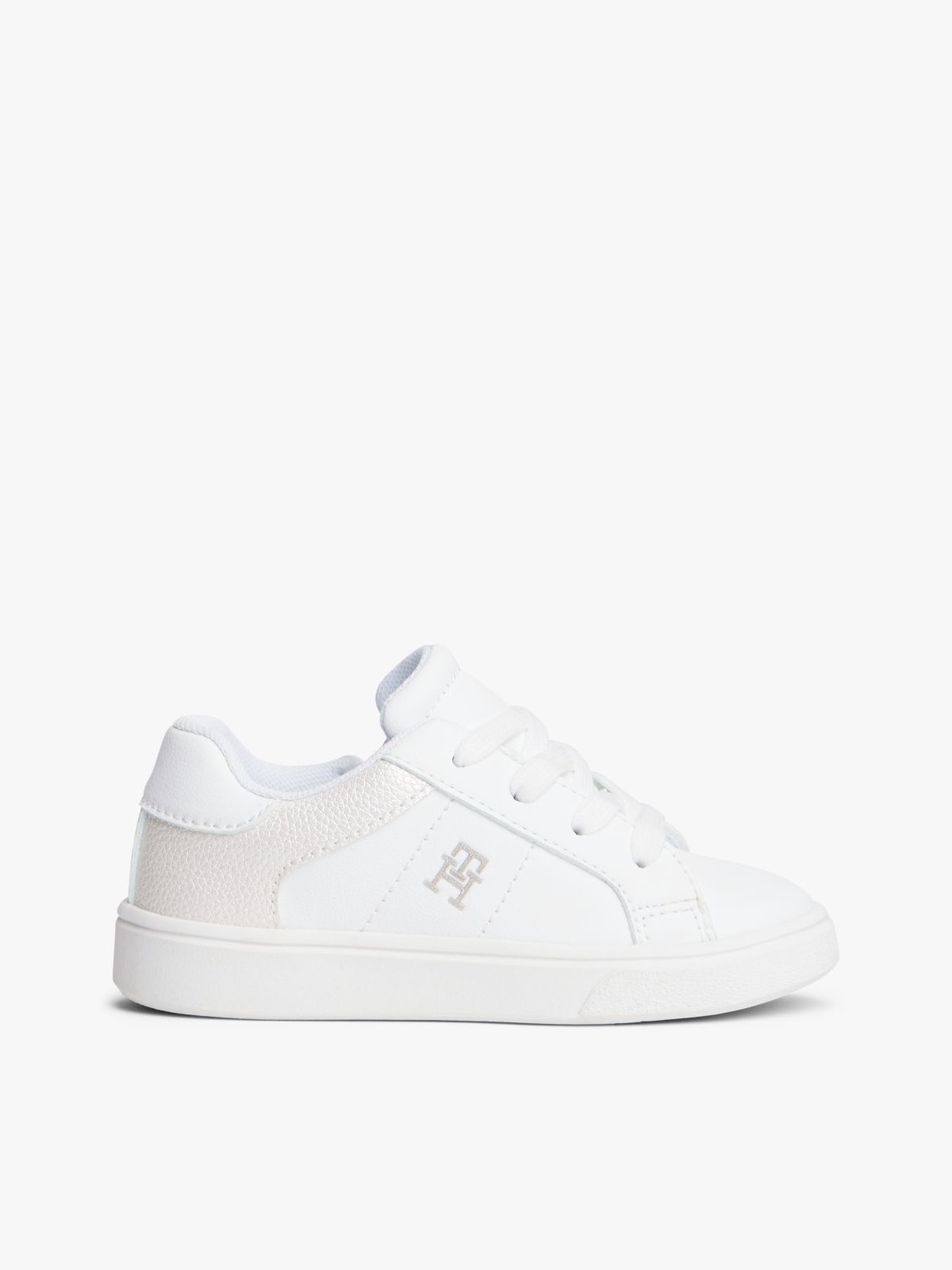 TH Monogram Zip Trainers — White