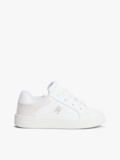 TH Monogram Zip Trainers — White 1