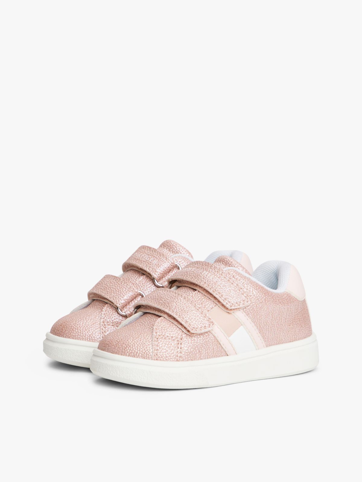 Tonal Flag Glitter Trainers — Pink