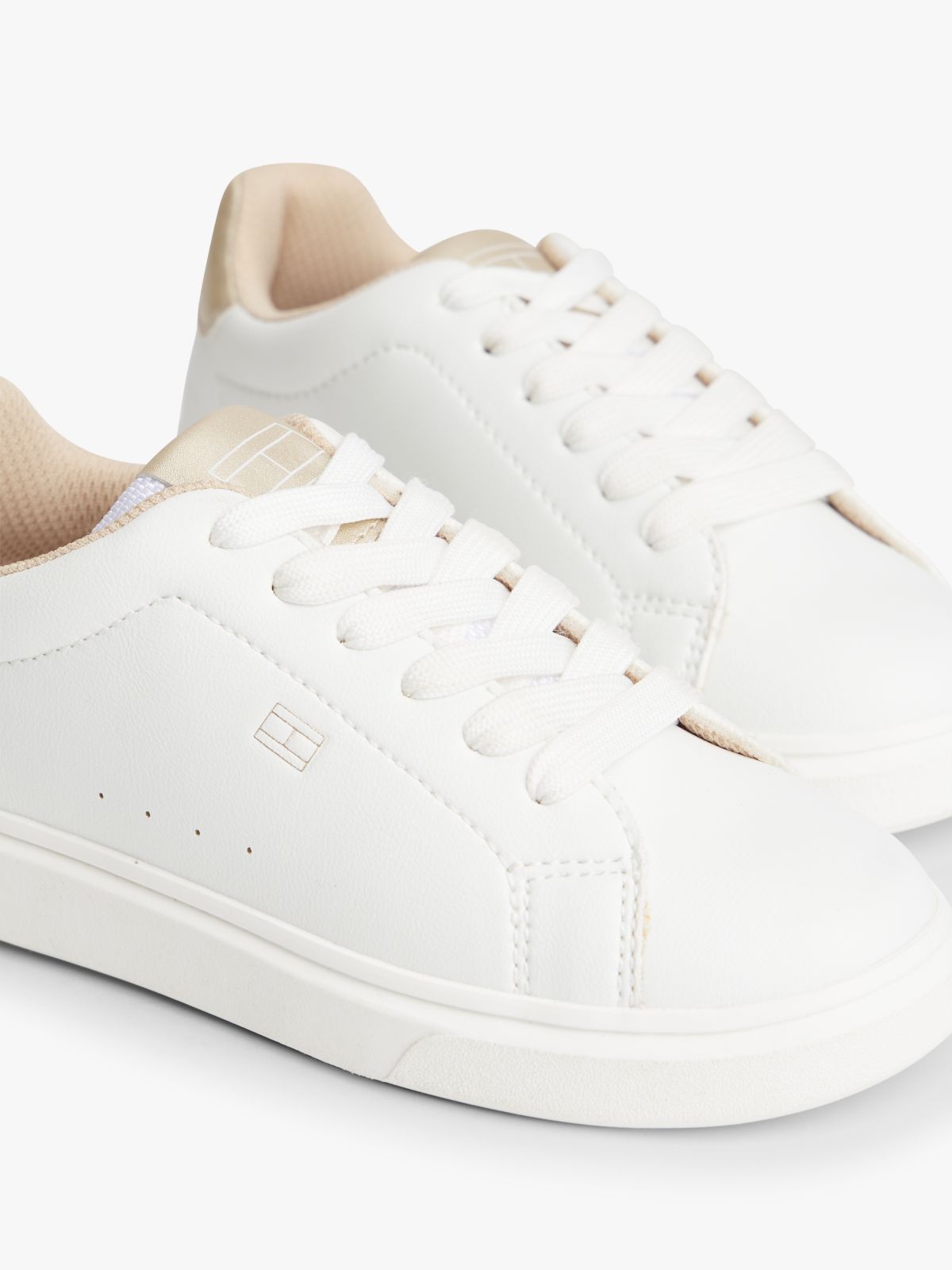 Tonal Flag Two-Tone Trainers — White