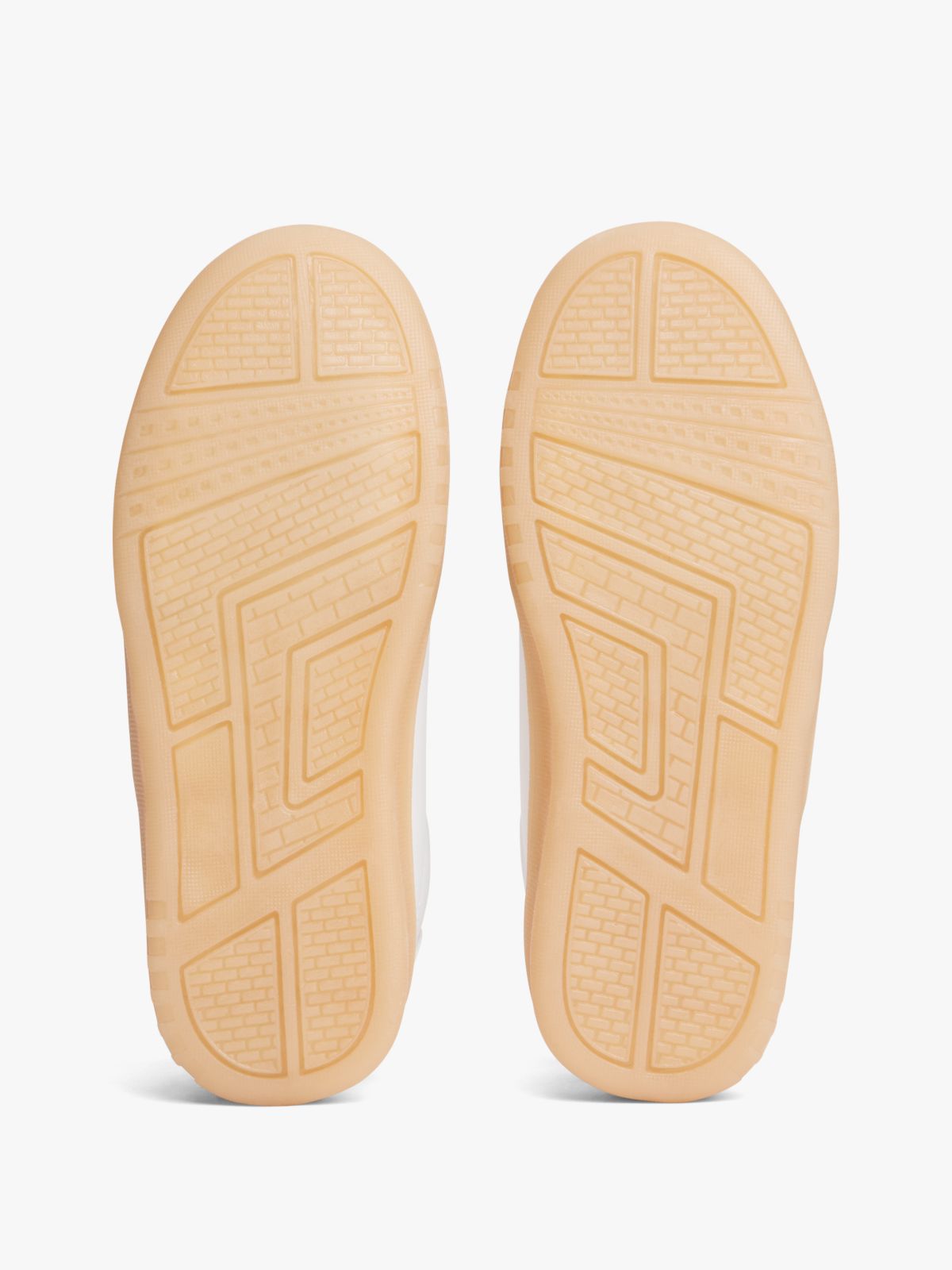Metallic Flag Mixed Texture Trainers — White