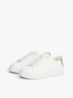 Flag Charm Metallic Trainers — White 2