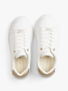 Flag Charm Metallic Trainers — White 3
