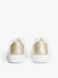 Flag Charm Metallic Trainers — White 4