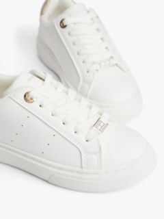 Flag Charm Metallic Trainers — White 6