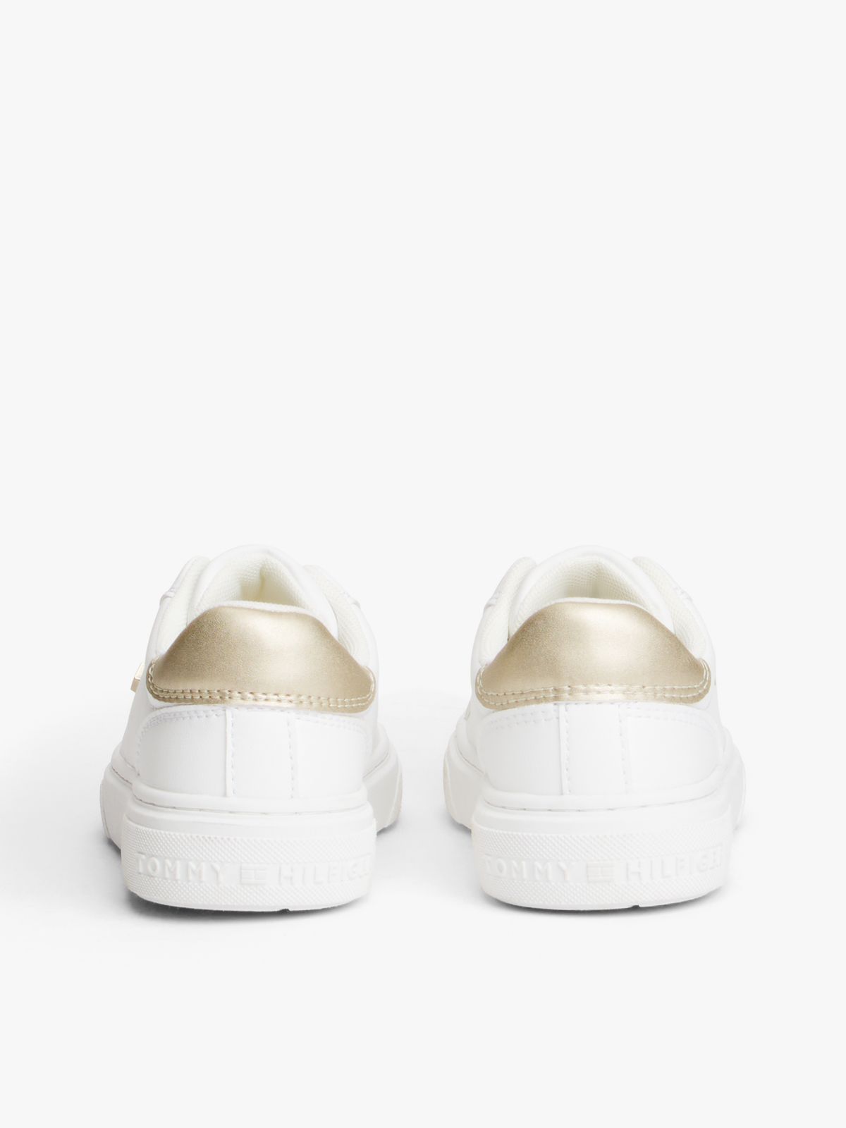 Metallic Flag Slip-On Trainers — White