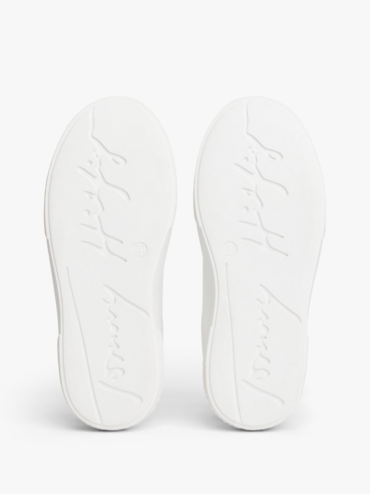 Metallic Flag Slip-On Trainers — White