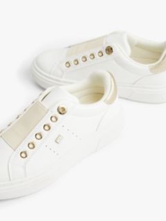 Metallic Flag Slip-On Trainers — White 6