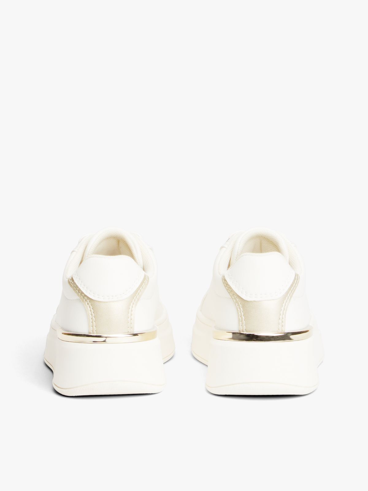 TH Monogram Plaque Platform Trainers — White
