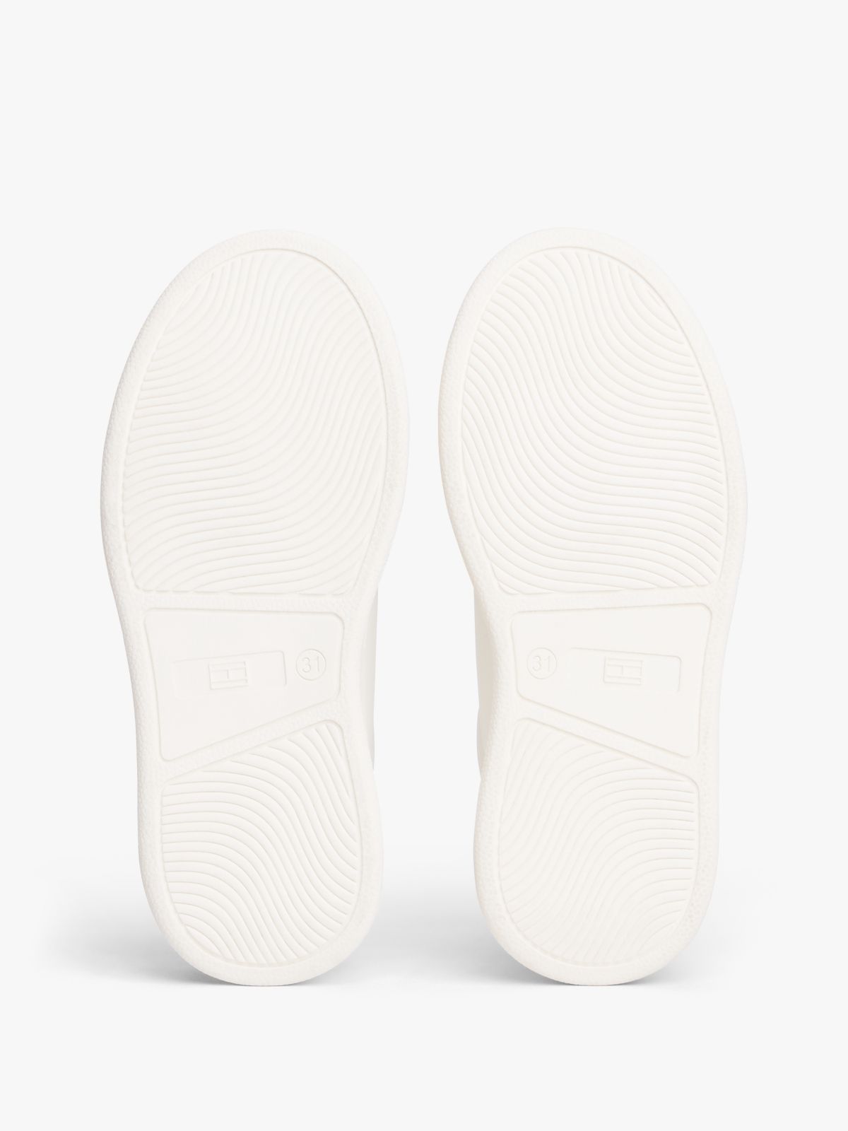 TH Monogram Plaque Platform Trainers — White