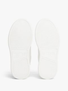 TH Monogram Metallic Heel Platform Trainers — White 5