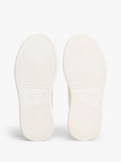 Leopard Print Laces Platform Trainers — White 5