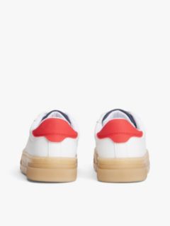 Contrast Heel Platform Trainers — White 4