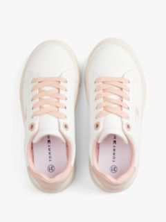 Contrast Heel Platform Trainers — White 3