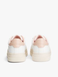 Contrast Heel Platform Trainers — White 4