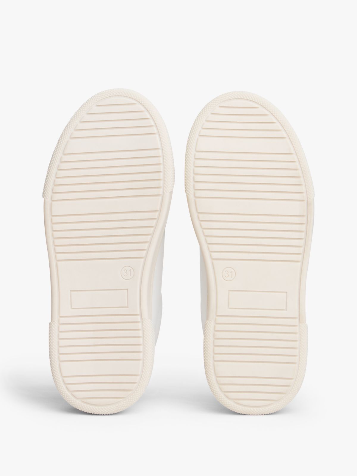 Contrast Heel Platform Trainers — White