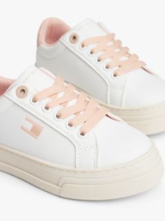 Contrast Heel Platform Trainers — White 6