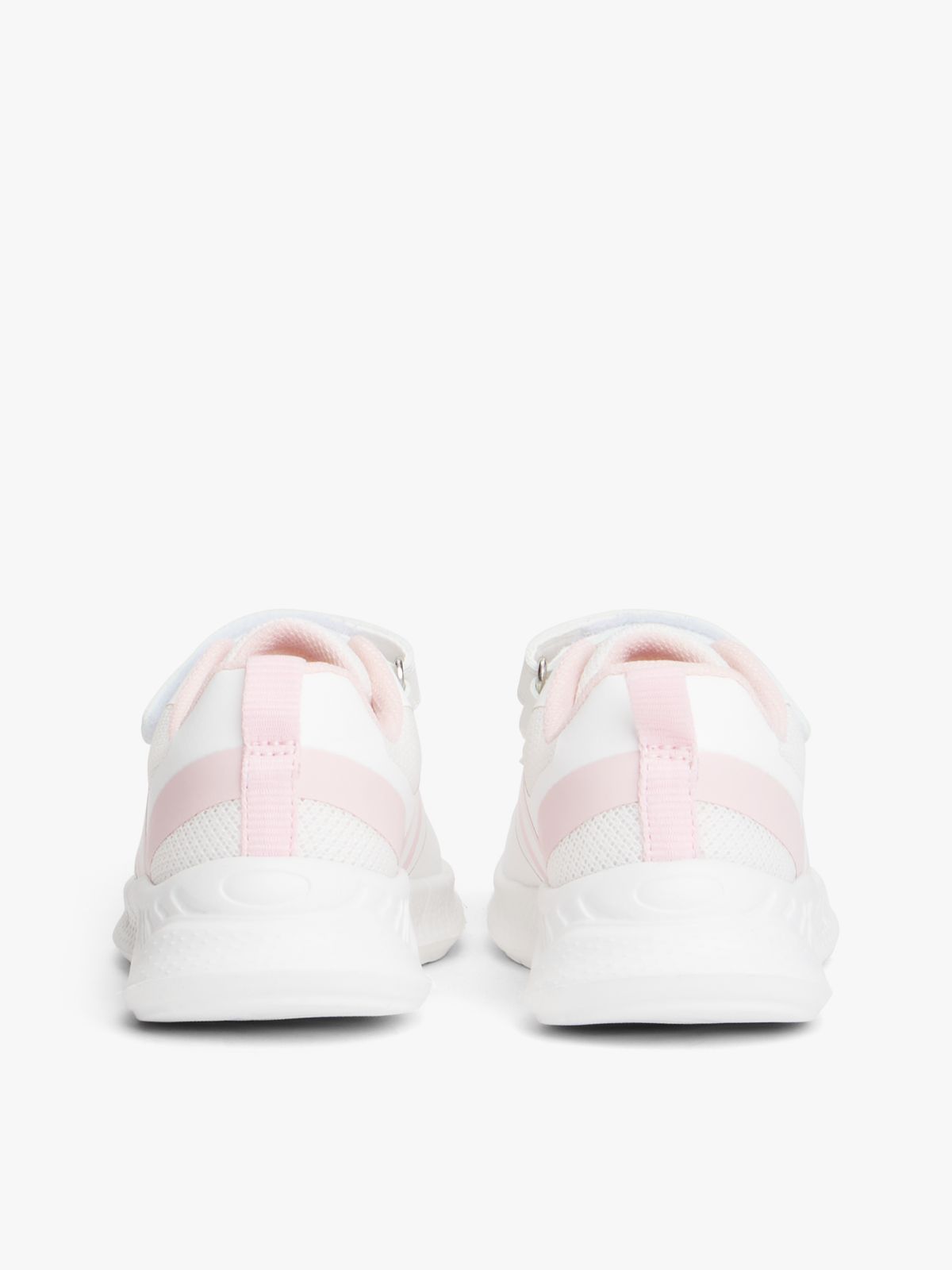 Logo Hook And Loop Trainers — White