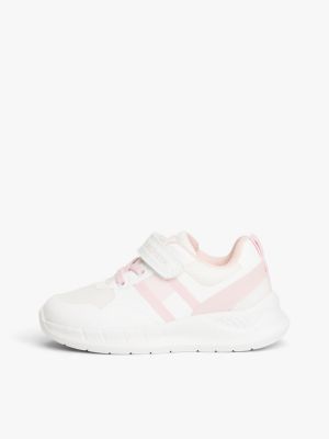 baskets à scratch à logo blanc pour filles tommy hilfiger