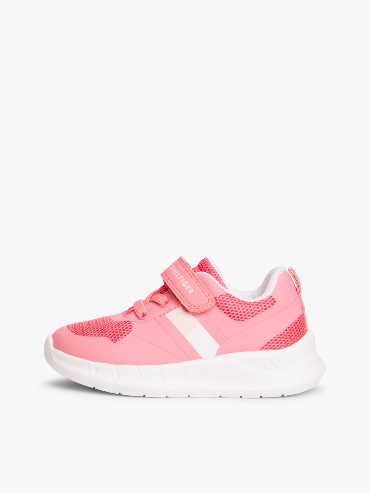 Logo Hook And Loop Trainers — Pink