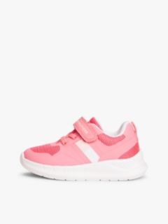 Logo Hook And Loop Trainers — Pink 7