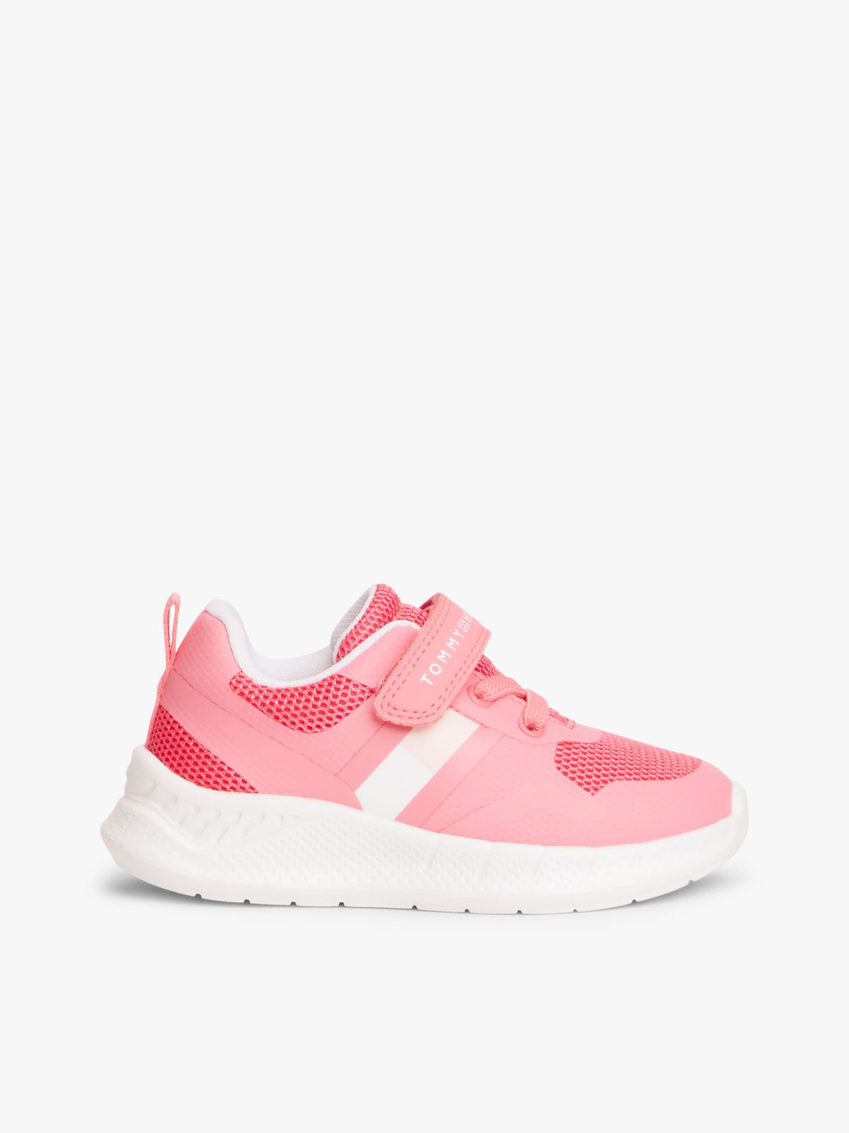 Logo Hook And Loop Trainers — Pink