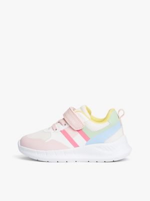 multi logo hook and loop trainers for girls tommy hilfiger